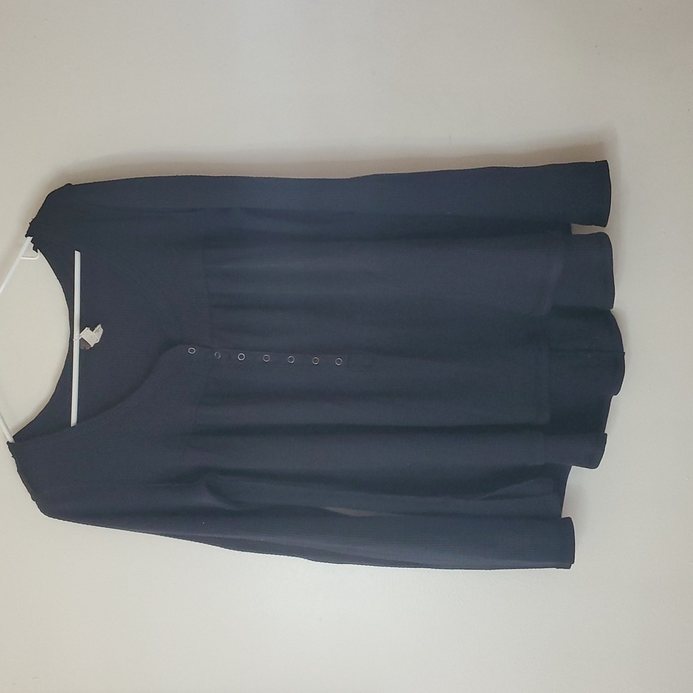 Bundle 2 Free People Basic Textured Longsleeve To… - image 2